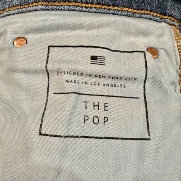 A Y R THE POP BLUE DEMIM JEANS - HIGH RISE - STRAIGHT LEG - WOMEN'S SIZE 33 X 28 - Picture 10 of 12